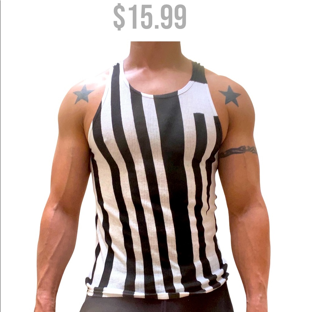 Permanent airbrush painted tank top.